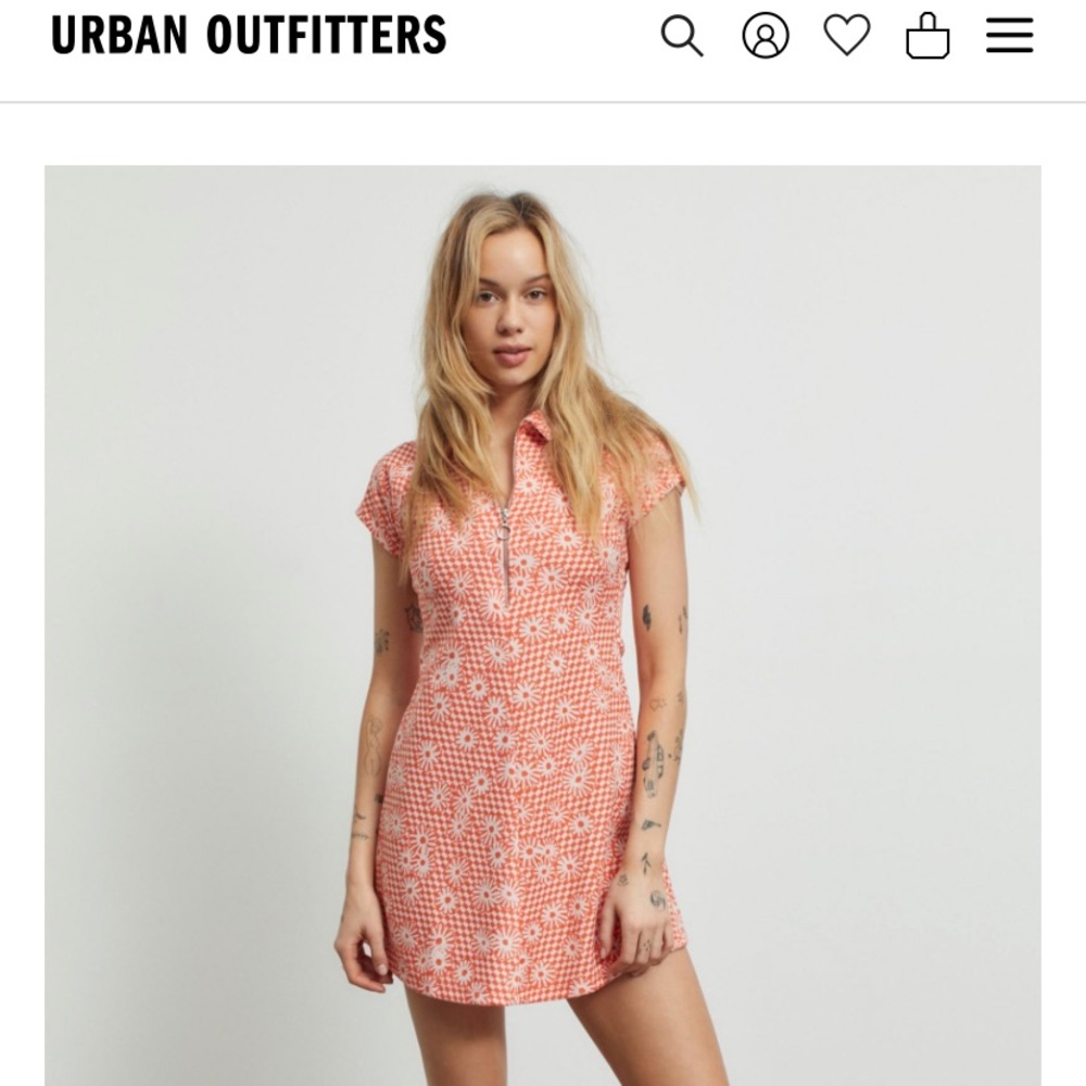 Urban Outfitters Arlo Zip Up Mini Dress Size L